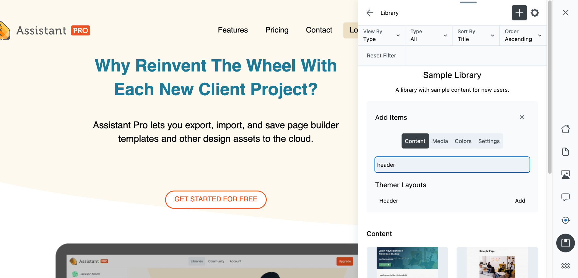 Save Beaver Builder templates & Beaver Themer layouts using the Libraries app