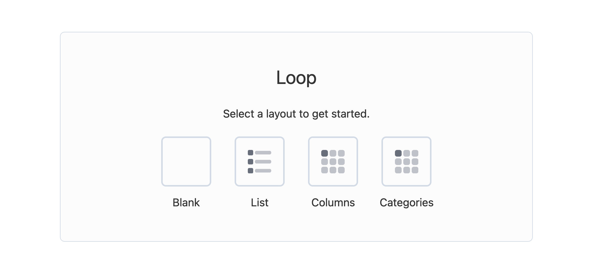 Loop module ready-made layouts